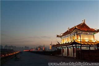 City Wall at dusk.